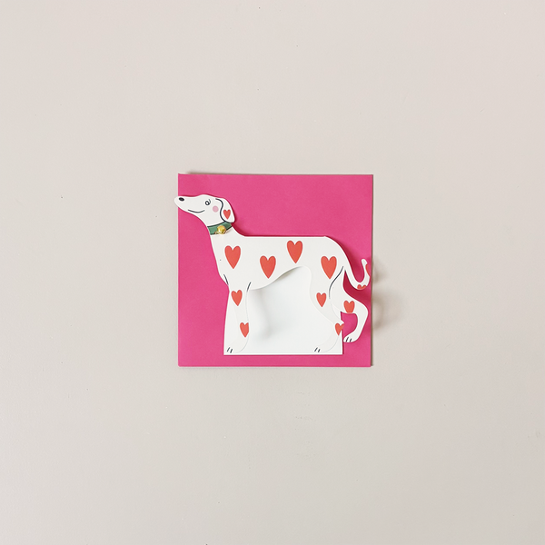 Loveheart Whippet Note Card