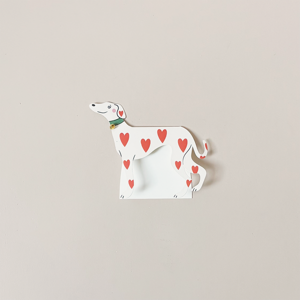 Loveheart Whippet Note Card