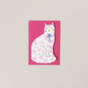 Pink Sitting Kitty Note Card