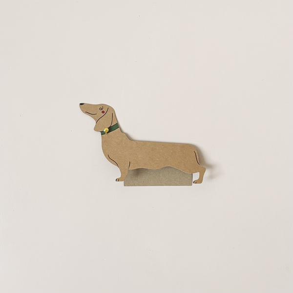 Standing Dachshund Shaped Note Card