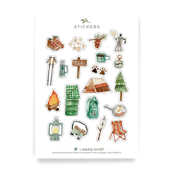 Camping Sticker Sheet