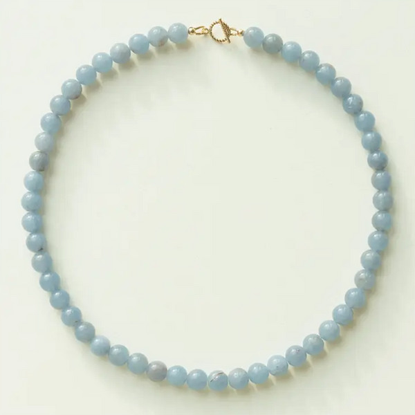 Blue Round Jade Necklace