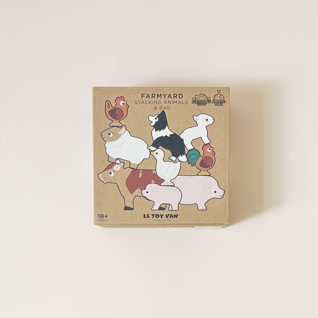 Farmyard Stacking Animals & Bag