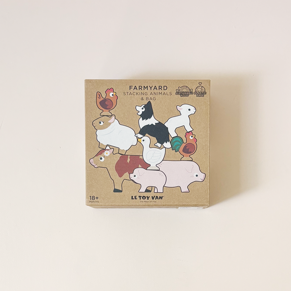 Farmyard Stacking Animals & Bag