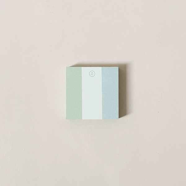 Mini Stripe Notepad Green