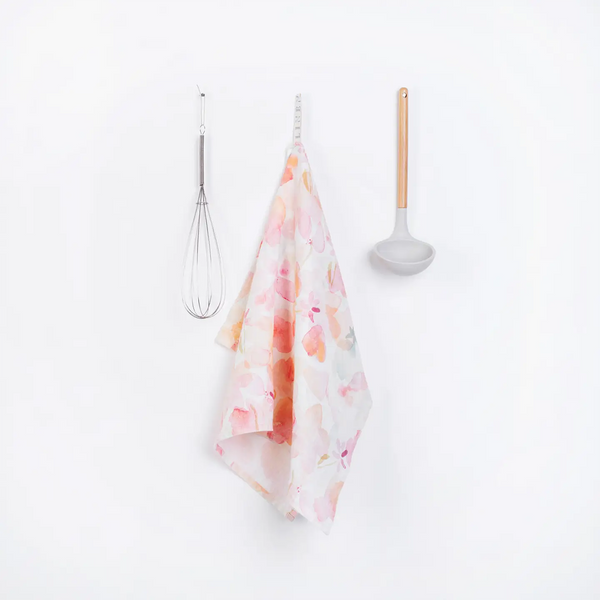 Linen Kitchen Towel Floral
