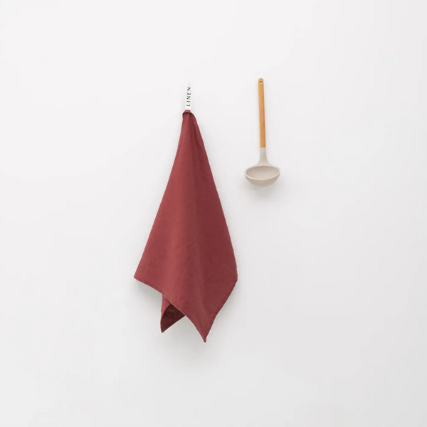 Linen Kitchen Towel Marsala