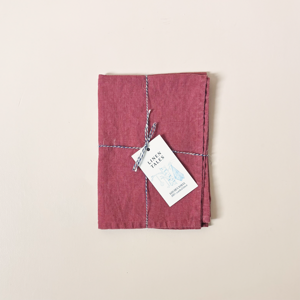 Linen Kitchen Towel Marsala