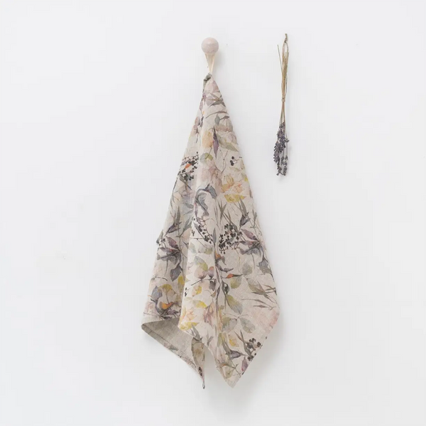 Linen Kitchen Towel Meadow on Natural