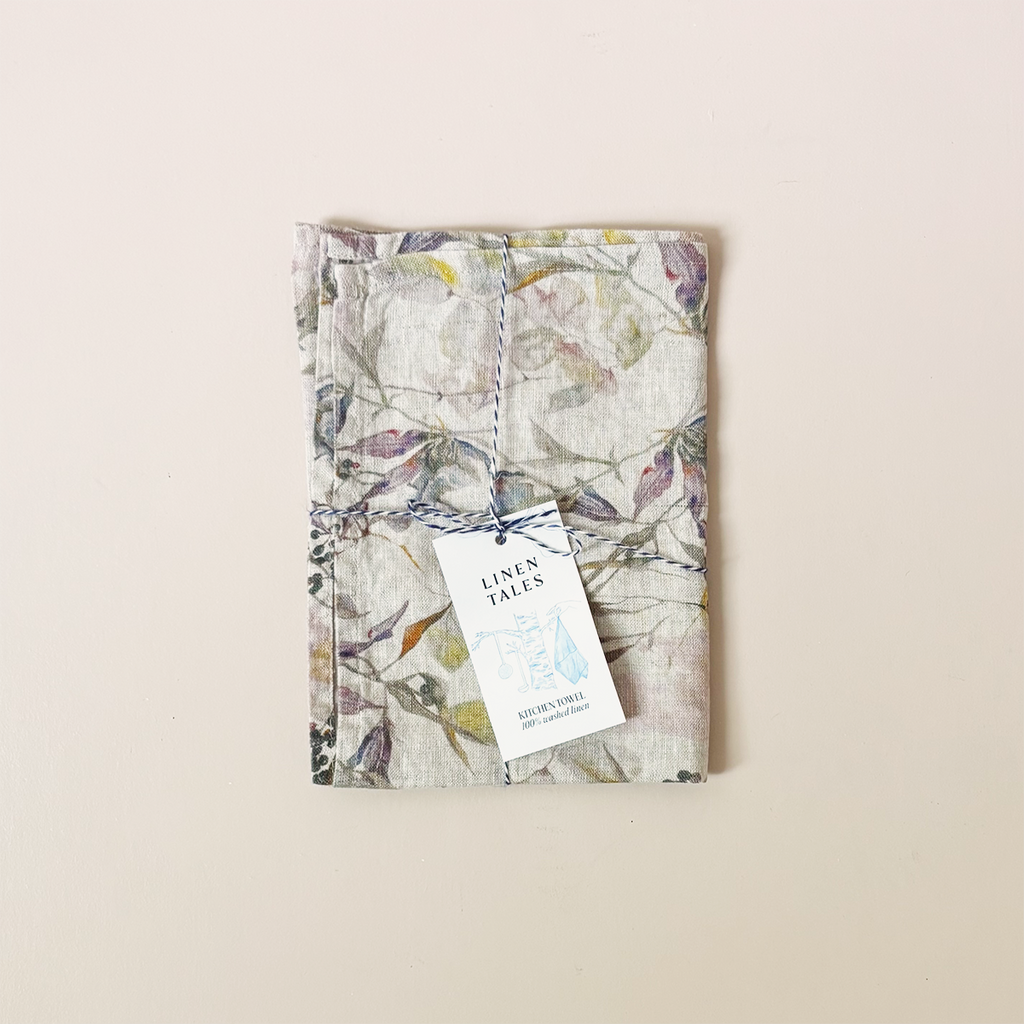 Linen Kitchen Towel Meadow on Natural