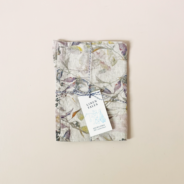 Linen Kitchen Towel Meadow on Natural