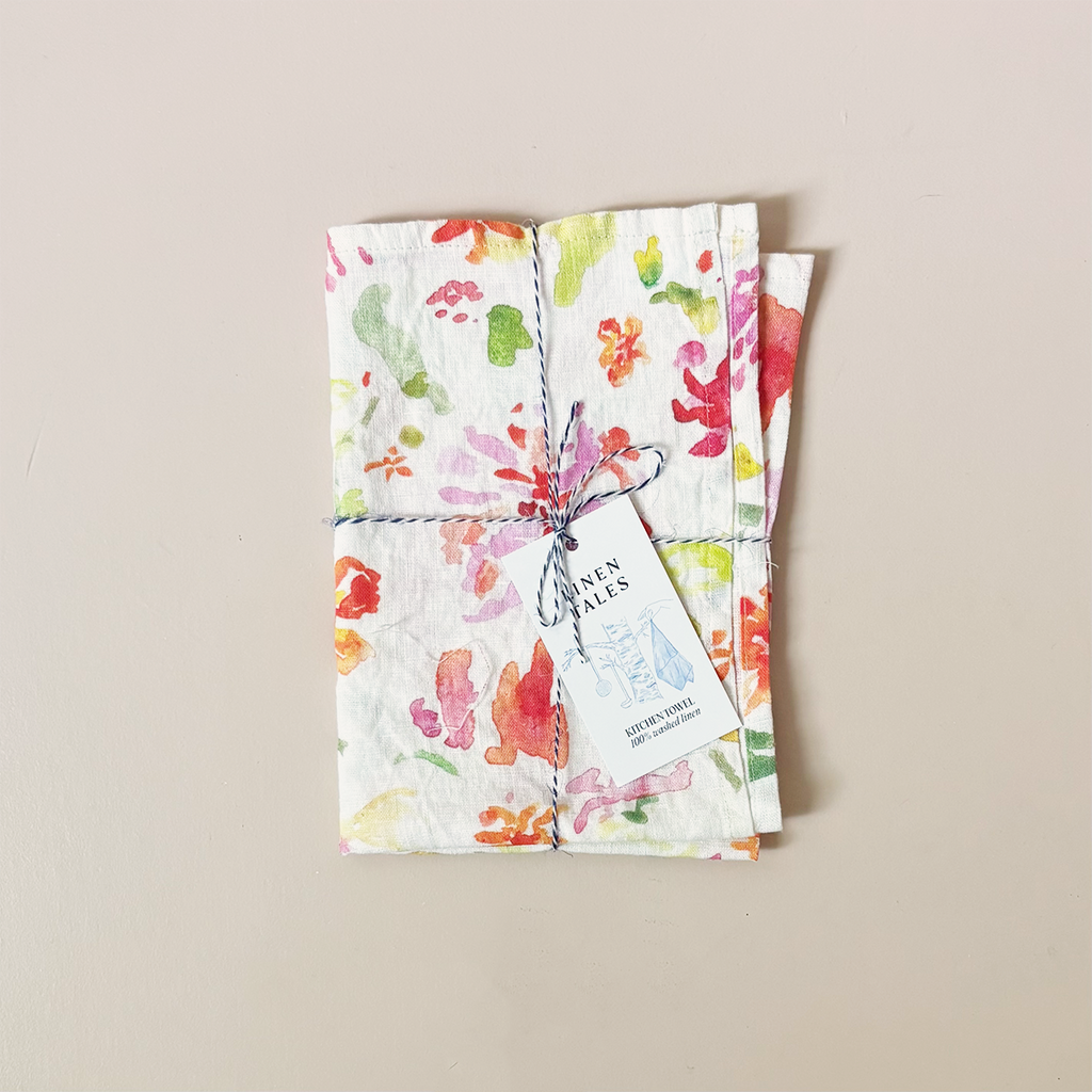 Linen Kitchen Towel Wildflower Flow