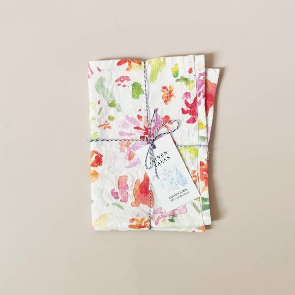 Linen Kitchen Towel Wildflower Flow