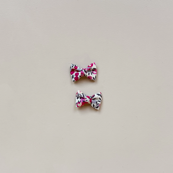 Liberty Wiltshire Bougainvillea Mini Bow Hair Clip Set