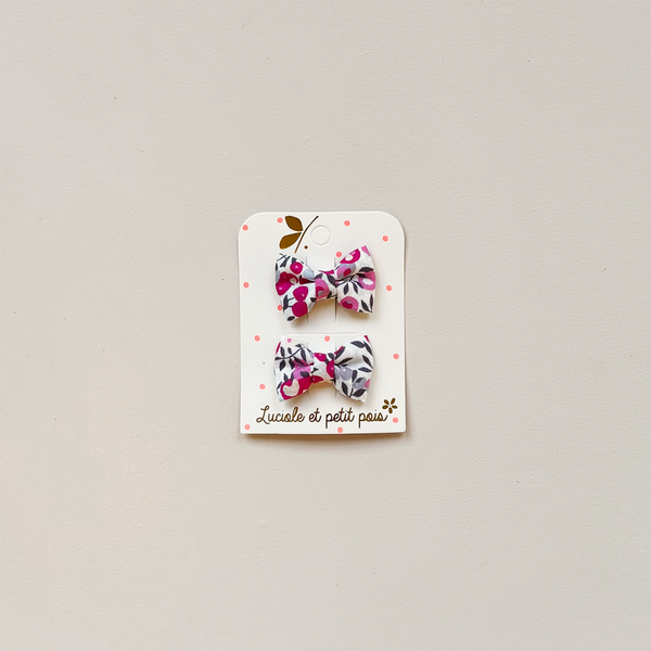 Liberty Wiltshire Bougainvillea Mini Bow Hair Clip Set