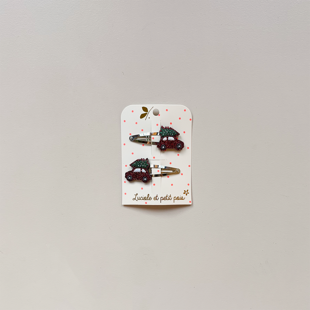 Xmas Drive Hair Clips