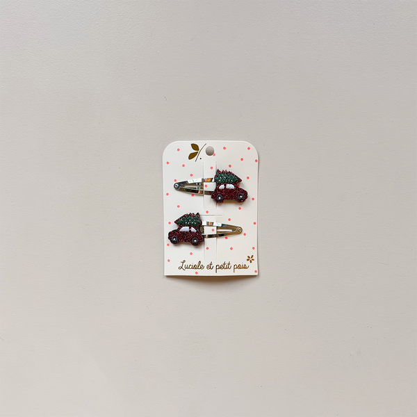 Xmas Drive Hair Clips