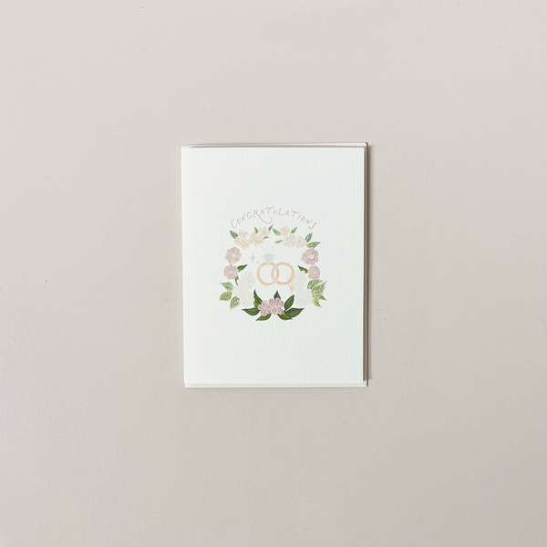 Congratulations Wedding Rings Note Card