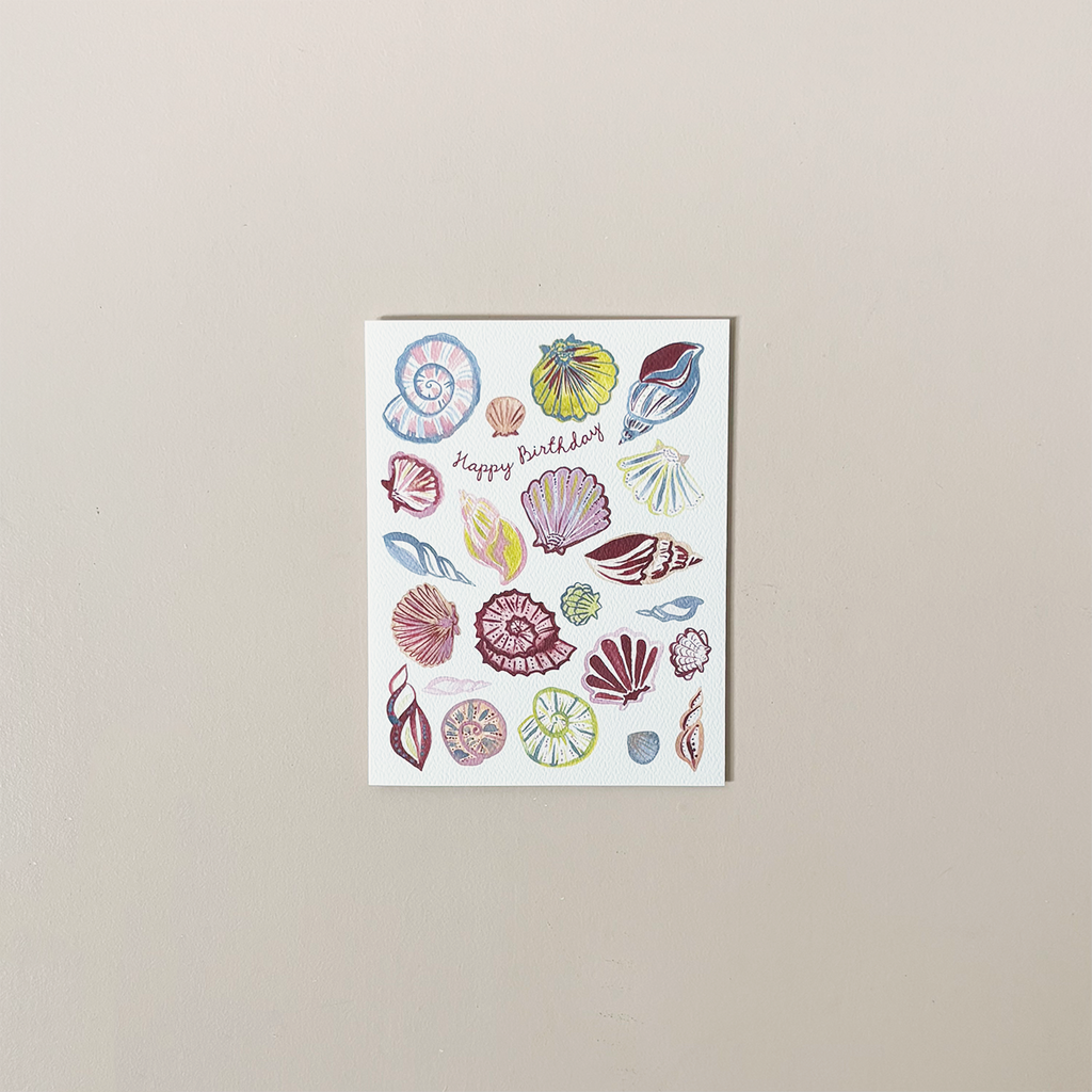 Happy Birthday Seashells Note Card