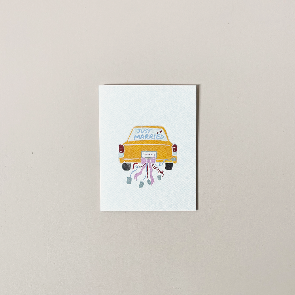 Just Married Taxi Note Card
