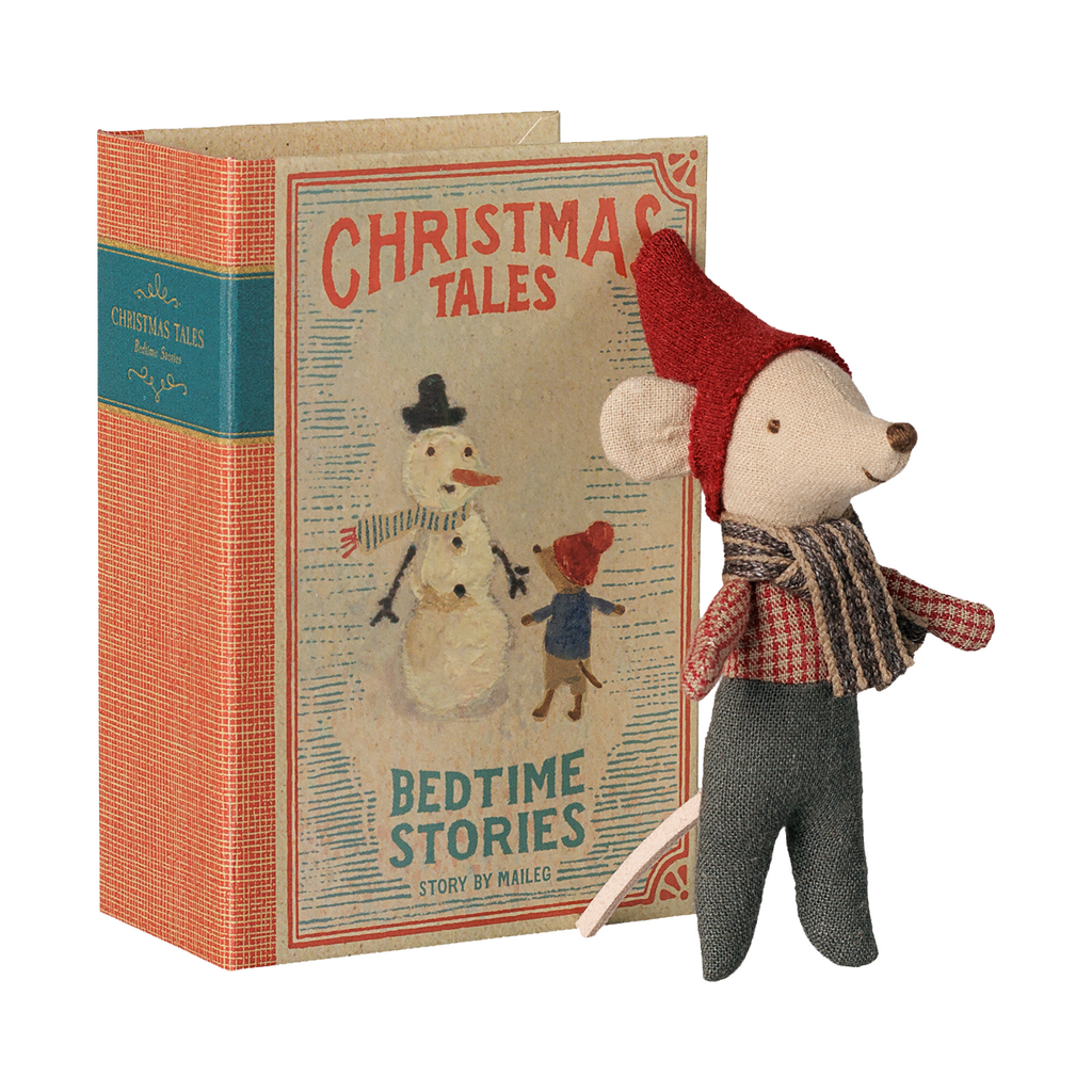 Baby in Book Christmas Mouse
