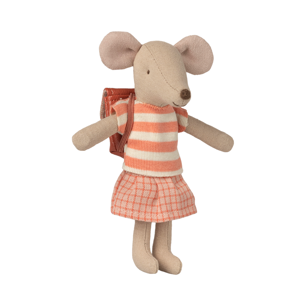 Big Sister Mouse With Bag Coral