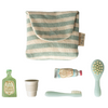 Blue Stripe Mouse Toothbrush Set