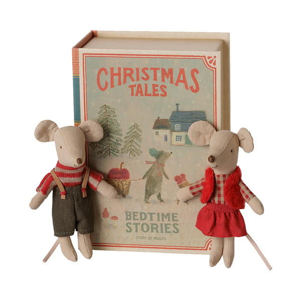 Christmas Twin Mice in Book