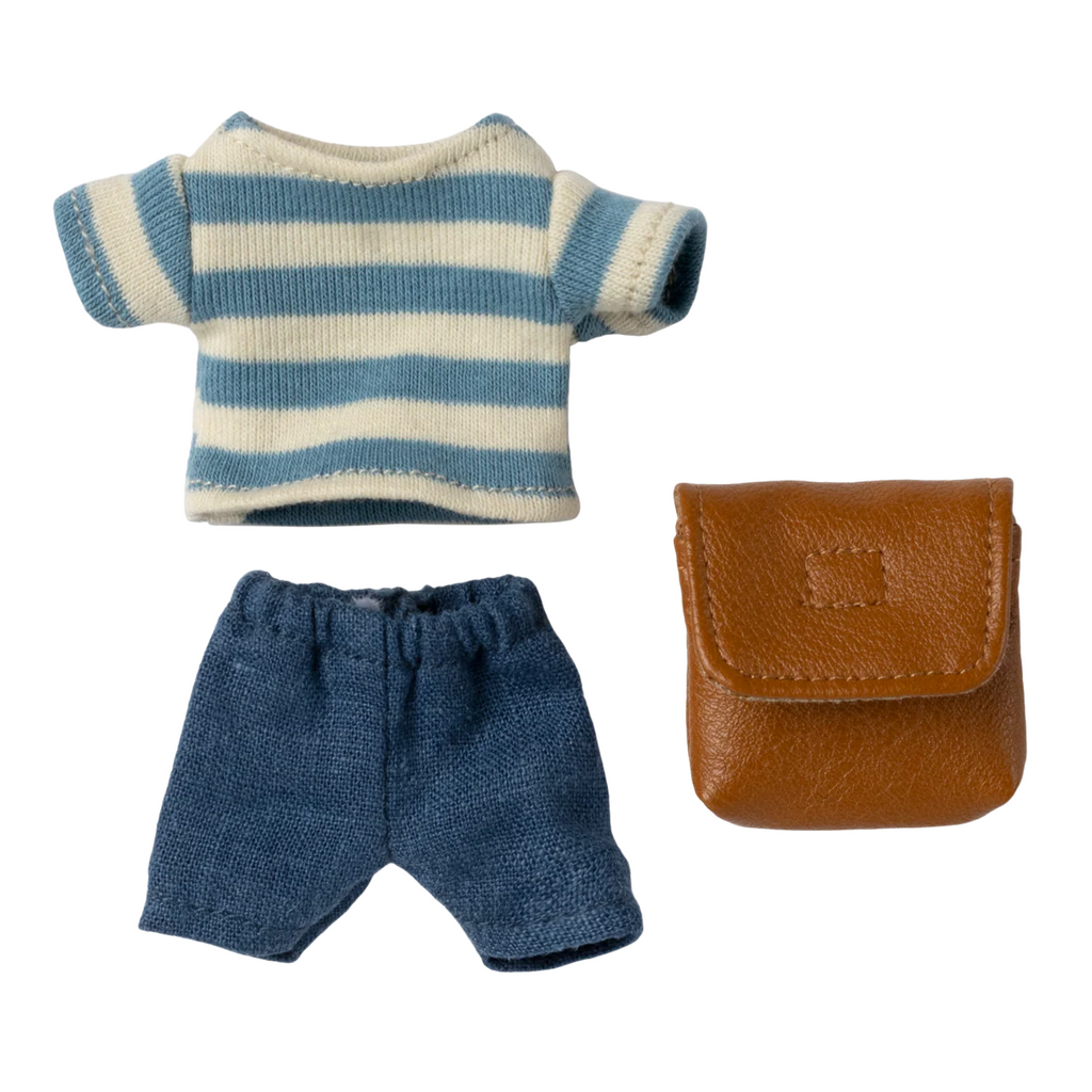 Clothes & Bag for Big Brother Mouse Brown