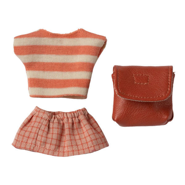Clothes & Bag for Big Sister Mouse Coral