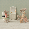 Coral Stripe Mouse Toothbrush Set