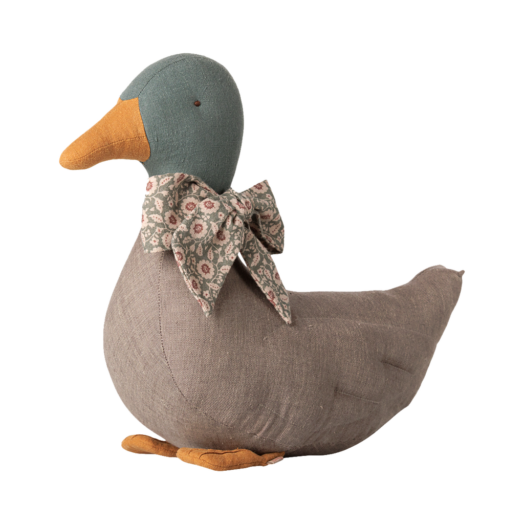 Duck with Bow Grey