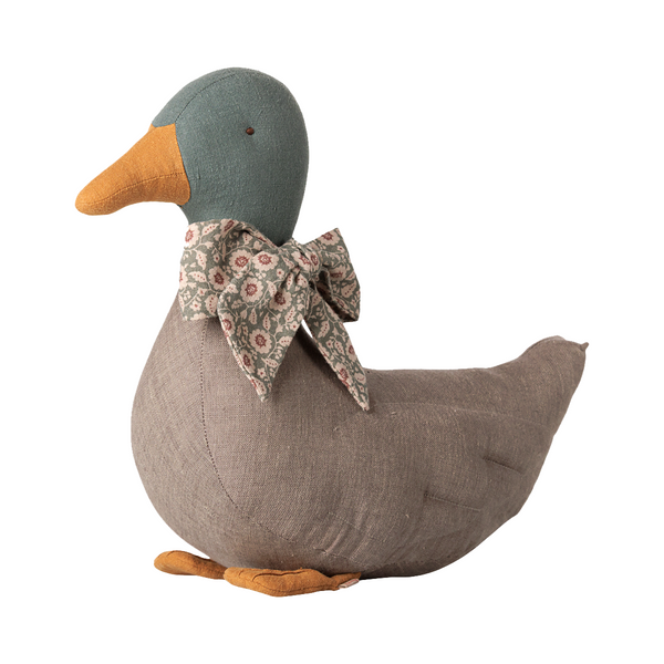 Duck with Bow Grey