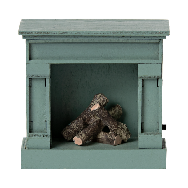 Fireplace Vintage Blue