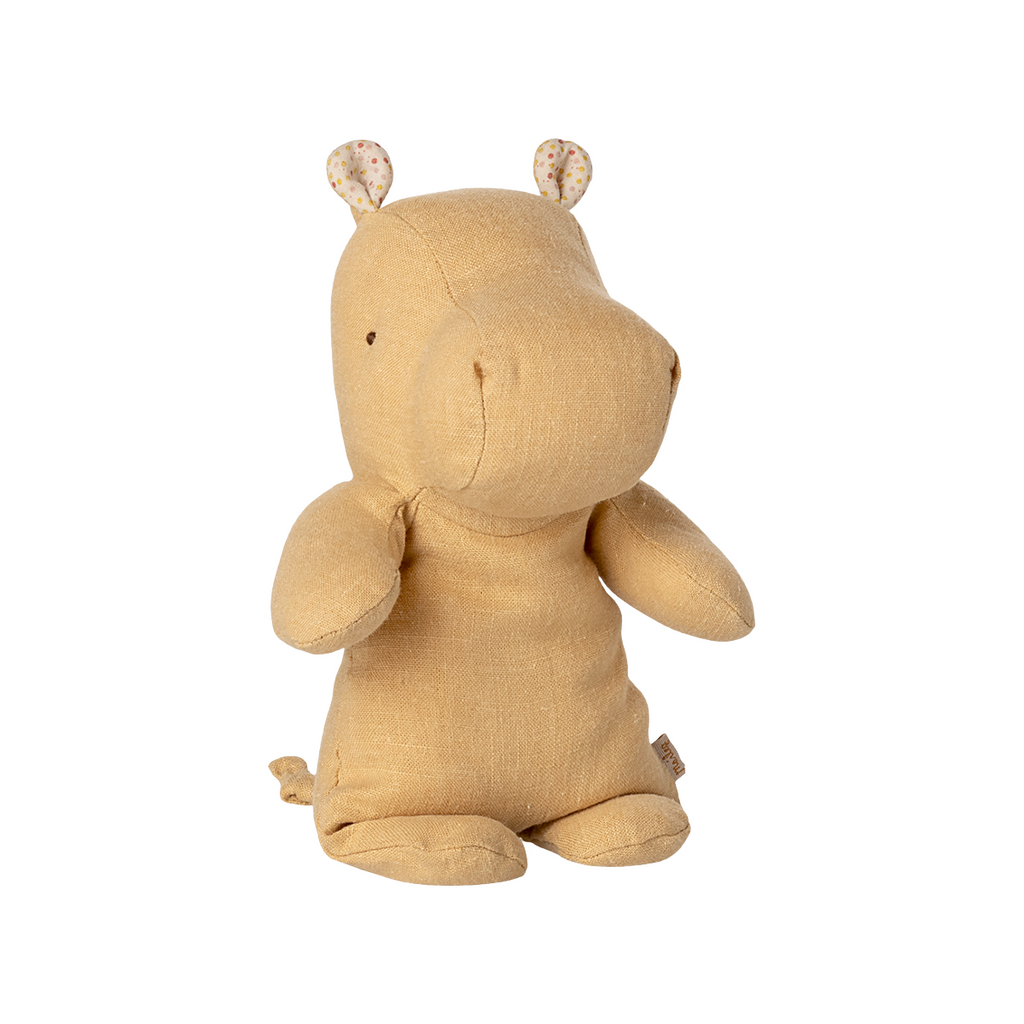 Hippo Stuffed Animal Cream Yellow