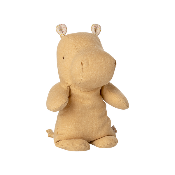 Hippo Stuffed Animal Cream Yellow
