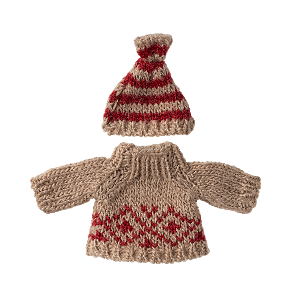 Mom Mouse Knit Sweater & Hat