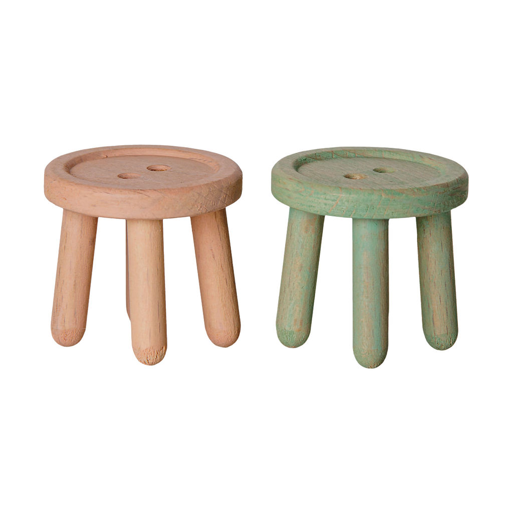 Mouse Stool Set Light Rose/Light Mint