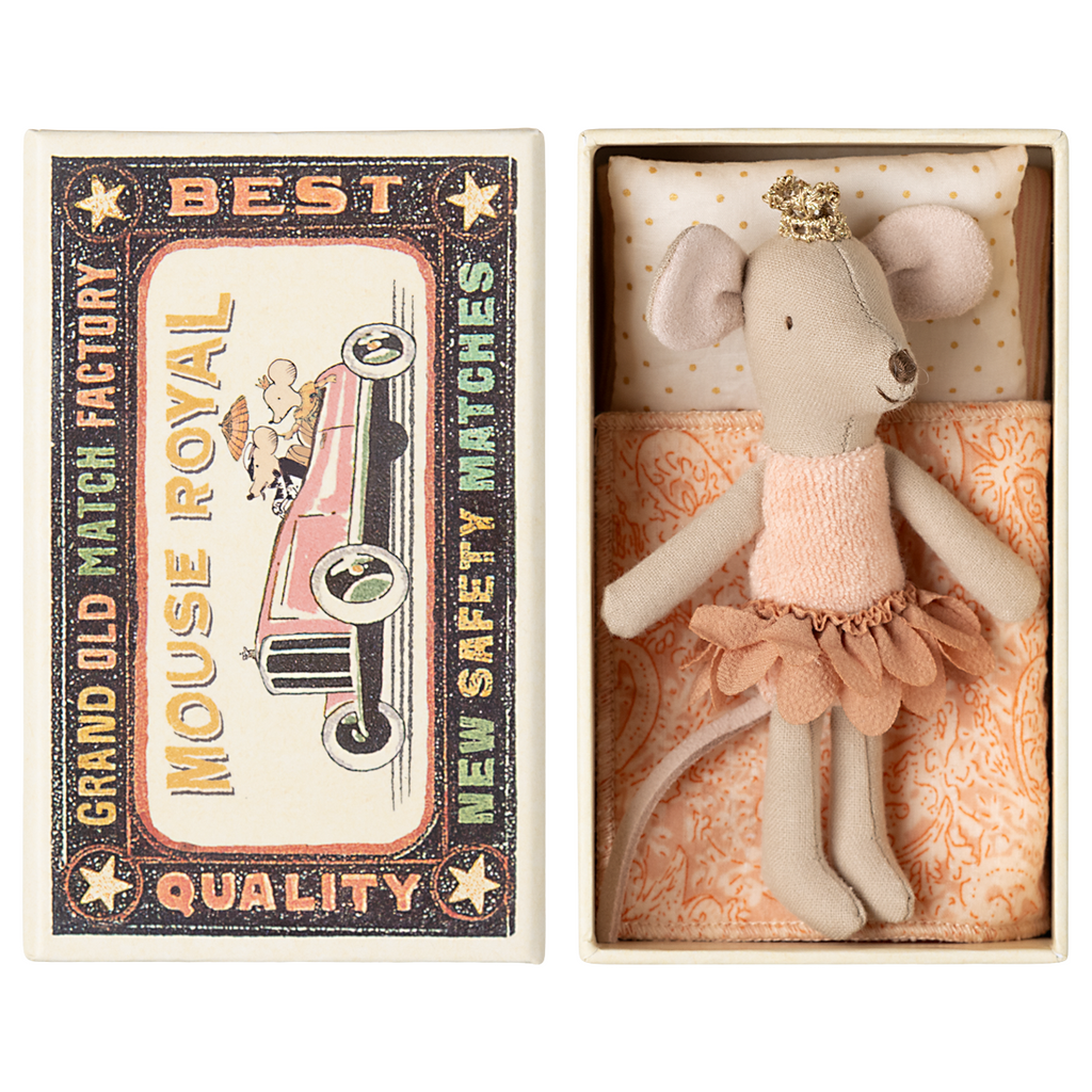 Princess Little Sister Mouse in Matchbox Pale Pink