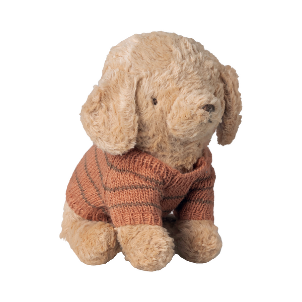 Puppy Knit Sweater Coral