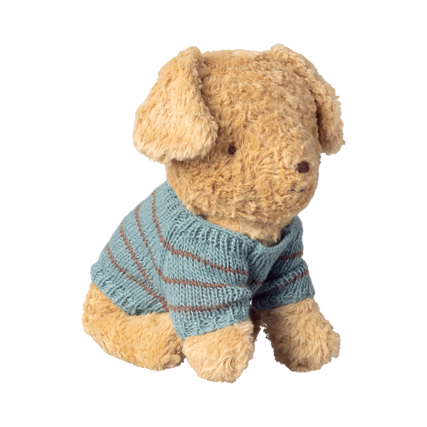 Puppy Knit Sweater Dusty Blue