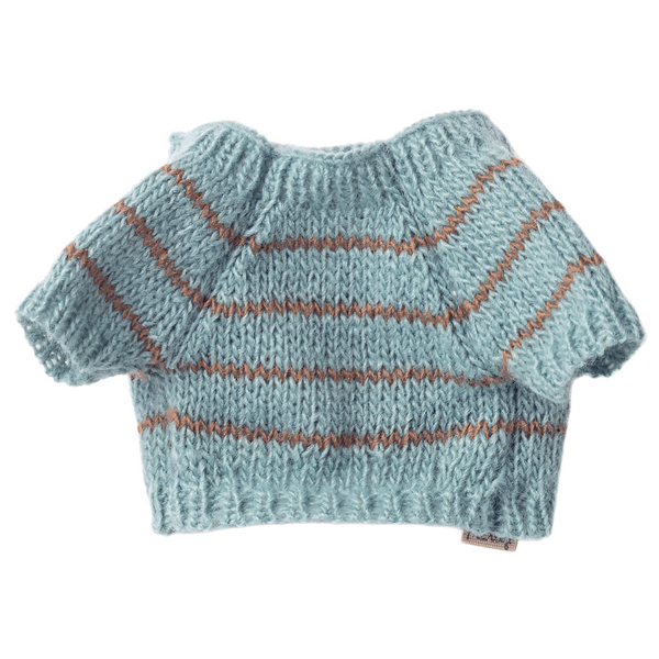 Puppy Knit Sweater Dusty Blue