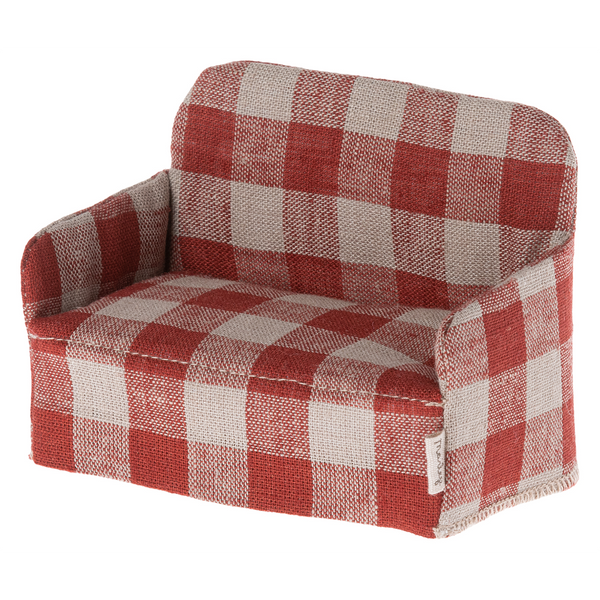 Red Gingham Couch