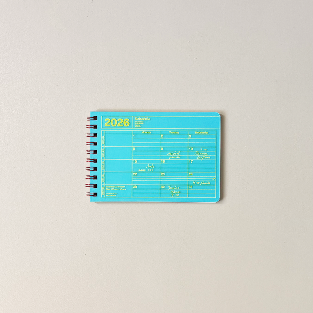 2026 Notebook Calendar Blue