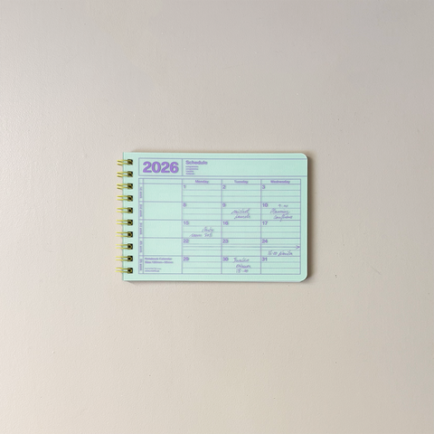 2026 Notebook Calendar Mint