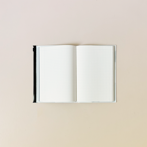 B6 Edit Grid Notebook with PVC Cover Ice White