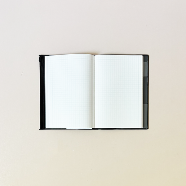 B6 Edit Grid Notebook with PVC Cover Midnight Black