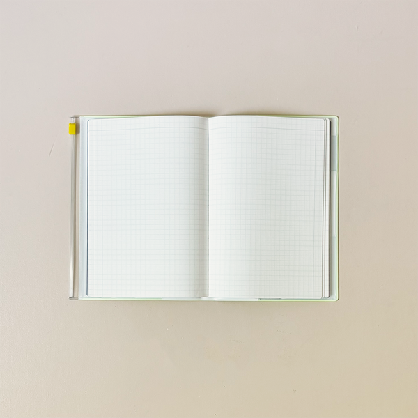 B6 Edit Grid Notebook with PVC Cover Neon Yellow