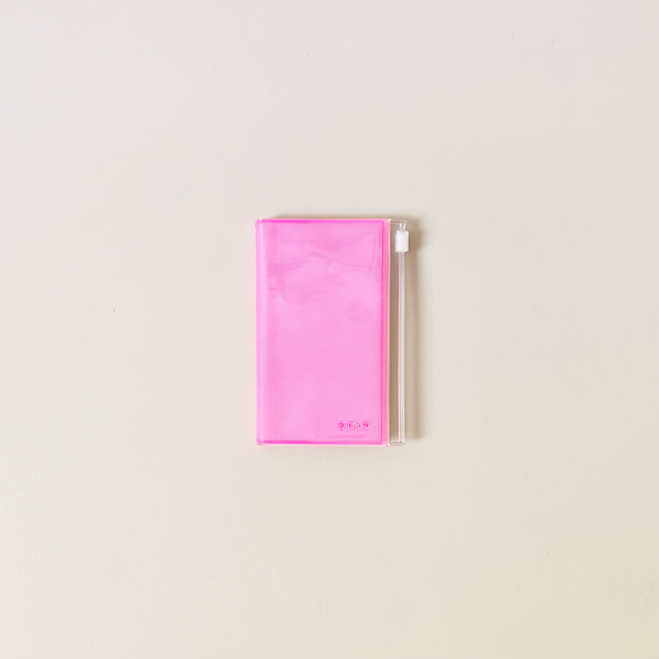 B7 Edit Grid Notebook with PVC Cover Neon Pink