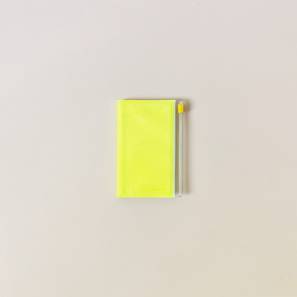 B7 Edit Grid Notebook with PVC Cover Neon Yellow